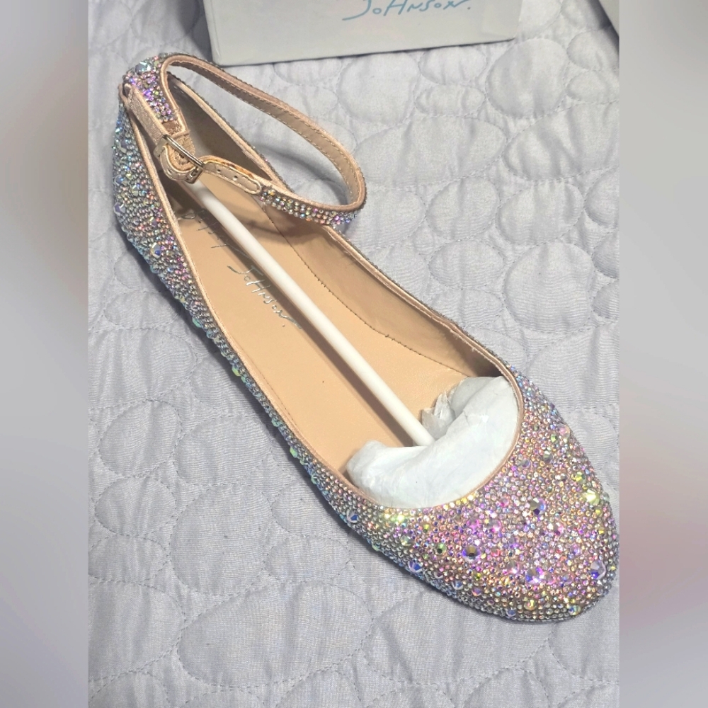 Betsy Johnson Rhinestone Flats